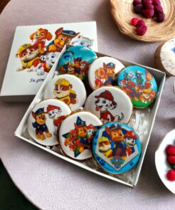 Šuniukai patruliai, sveikinimo meduoliai dėžutėje