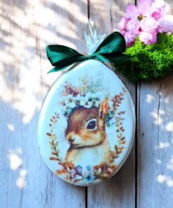 Dekoruotas Velykinis meduolis - zuikio portretas