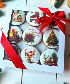 Kalėdinių meduolių rinkinys dėžutėje – Žvakės