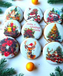 Alternative view of Kalėdinių meduolių rinkinys dėžutėje – Žvakės