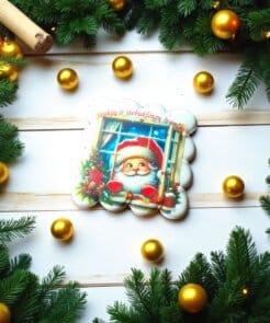 Kalėdinis meduolis - Kalėdų senelis lange