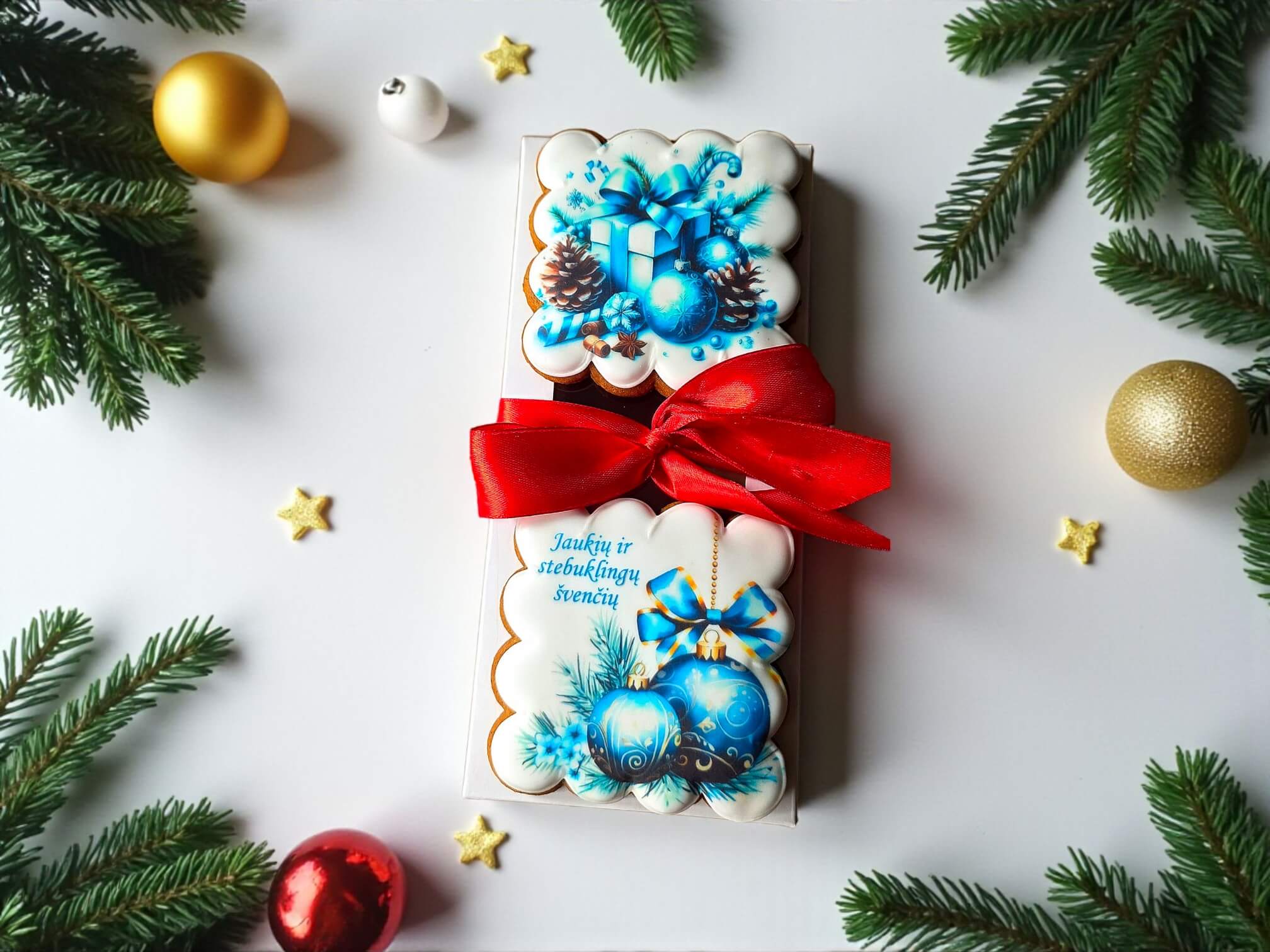 Kalėdinių meduolių rinkinys dėžutėje – Žiemos spindesys