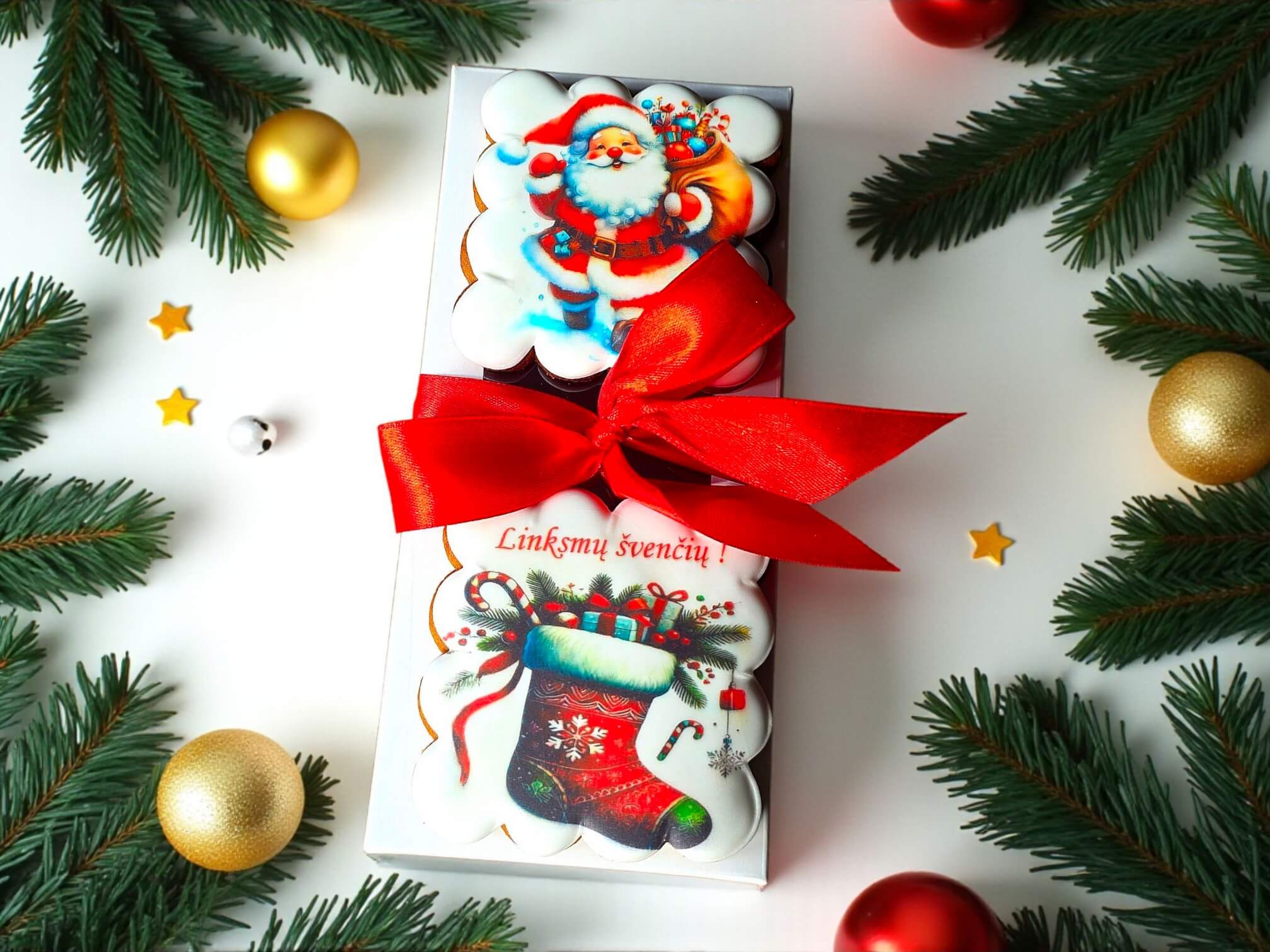 Kalėdinių meduolių rinkinys dėžutėje – Kalėdų dovanos