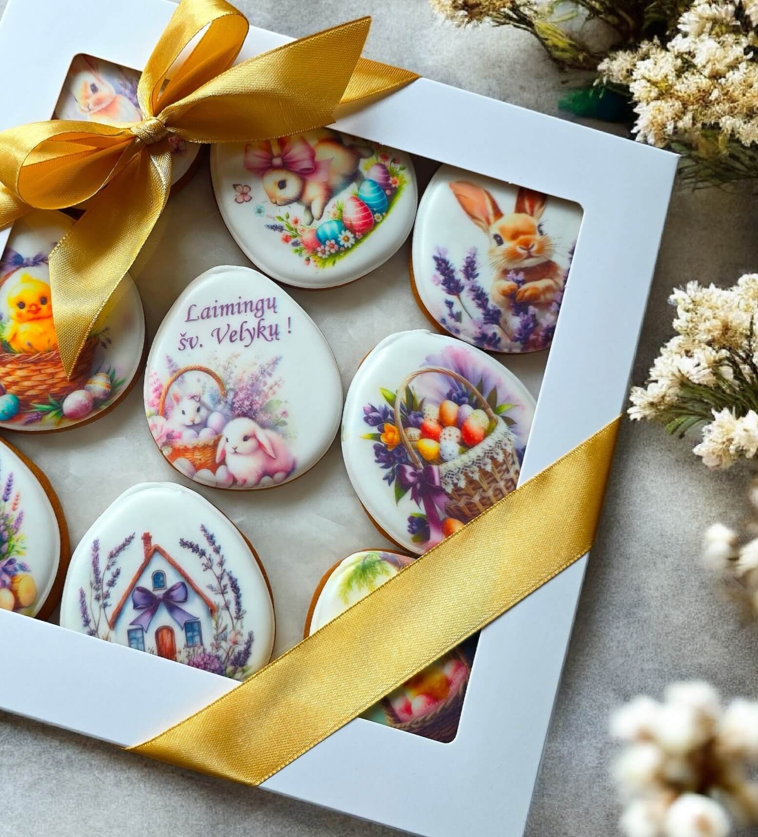 "Pavasario švelnumas" – Velykinių meduolių rinkinys (9 vnt.)