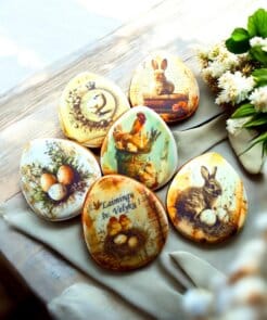 Alternative view of Vintažinio stiliaus dekoruotų meduolių rinkinys 6 vnt. dovanų dėžutėje