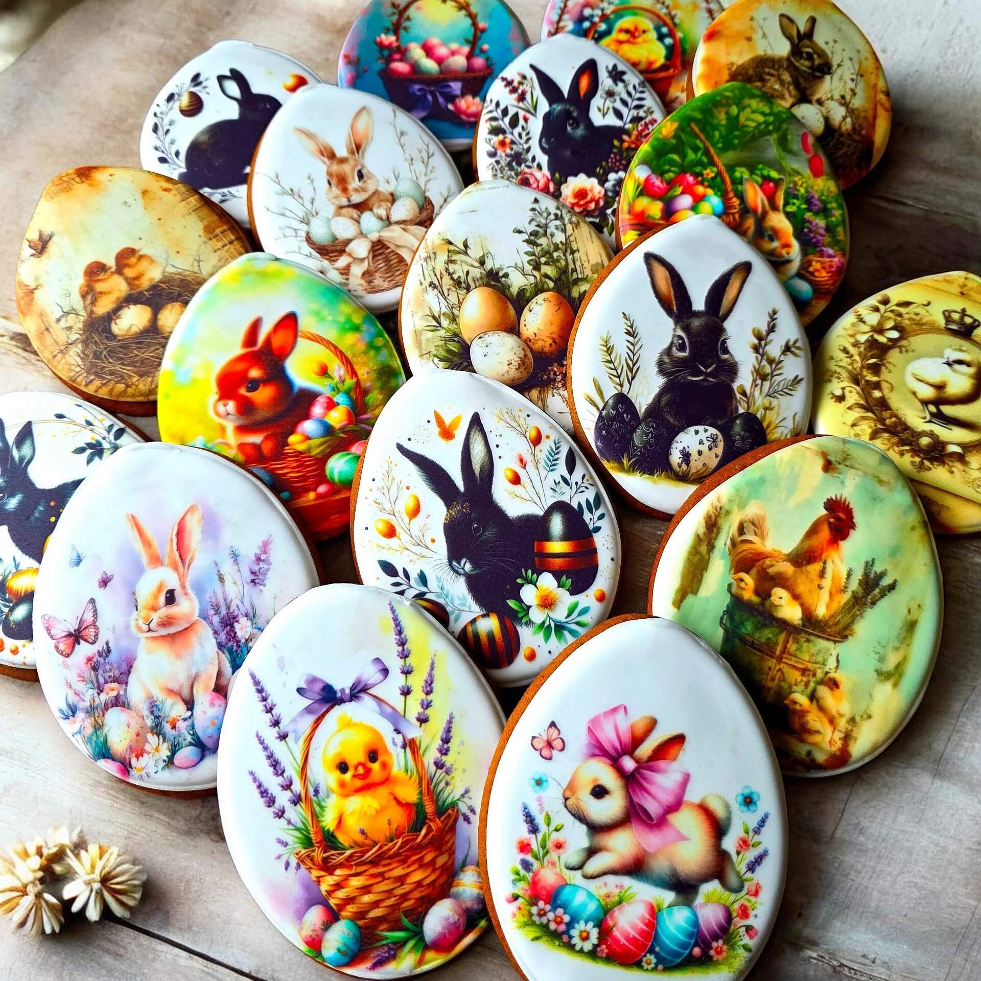 Velykinis meduolis „Pavasario staigmena“ (10,5 × 8,5 cm)