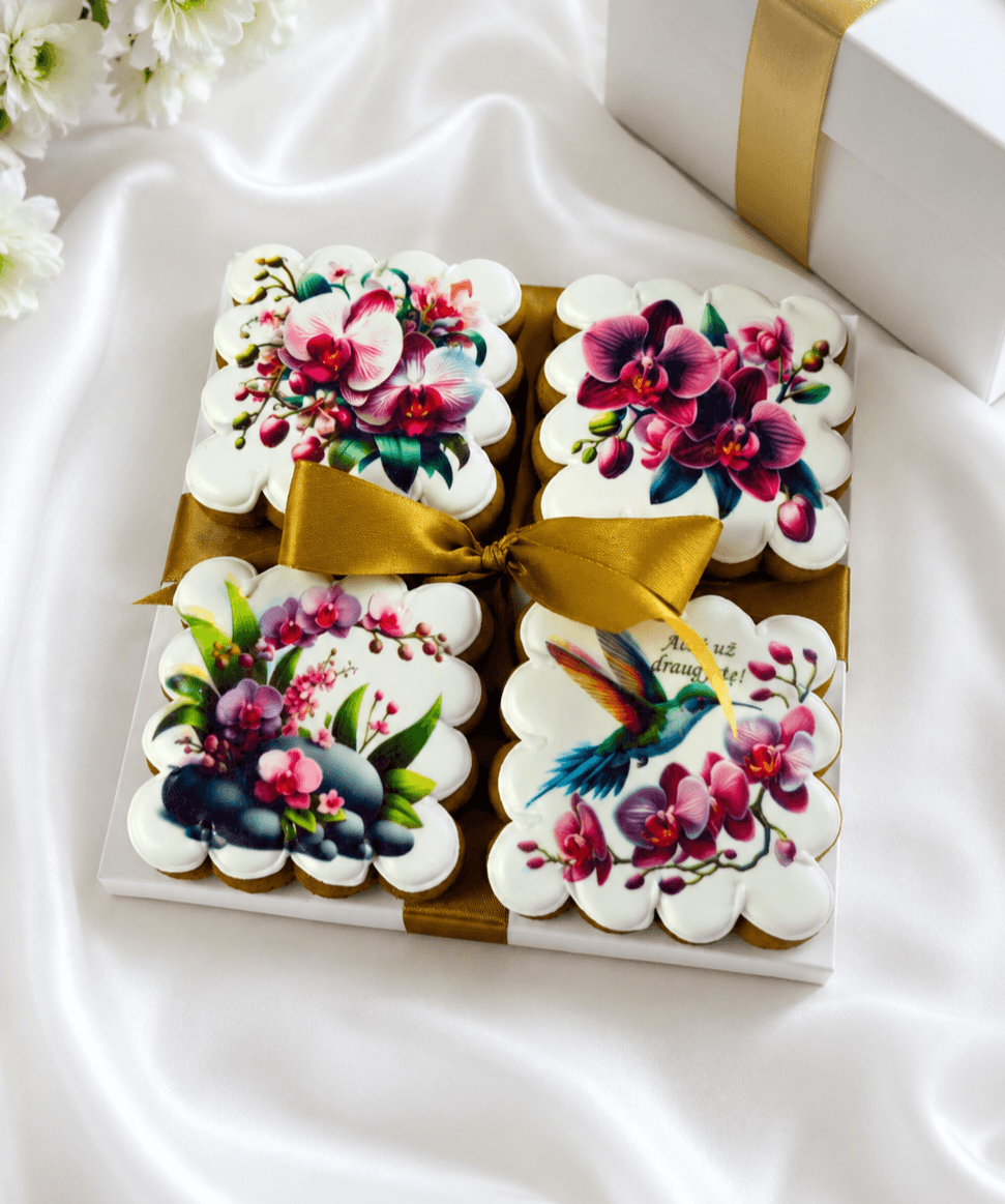 Personalizuotas meduolių rinkinys „Orchidėjų elegancija“ - Image 2