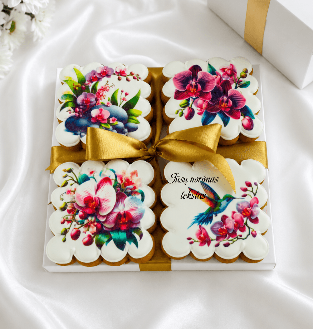 Personalizuotas meduolių rinkinys „Orchidėjų elegancija“